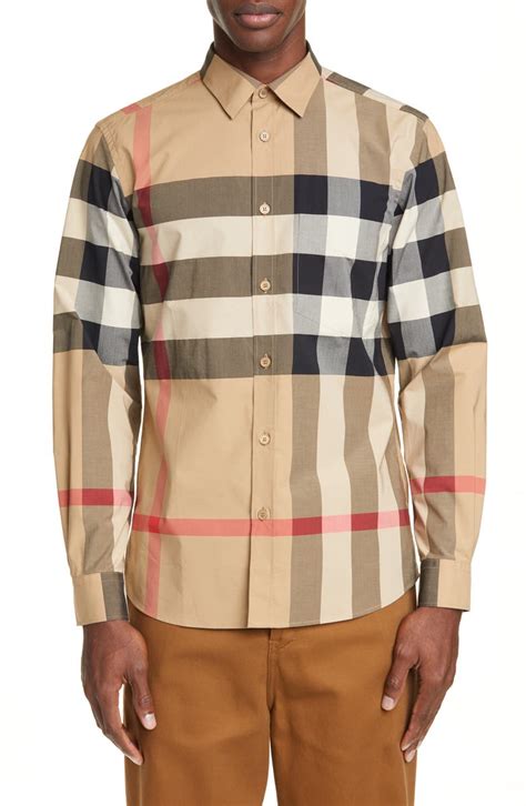 burberry button up cheap.